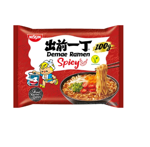 NISSIN DEMAE RAMEN SPICY NOODLES 100G