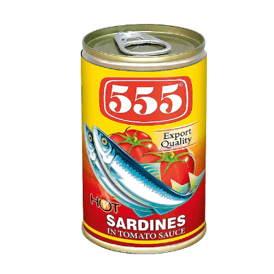 555 Sardines In Tomato Sauce Hot 425g