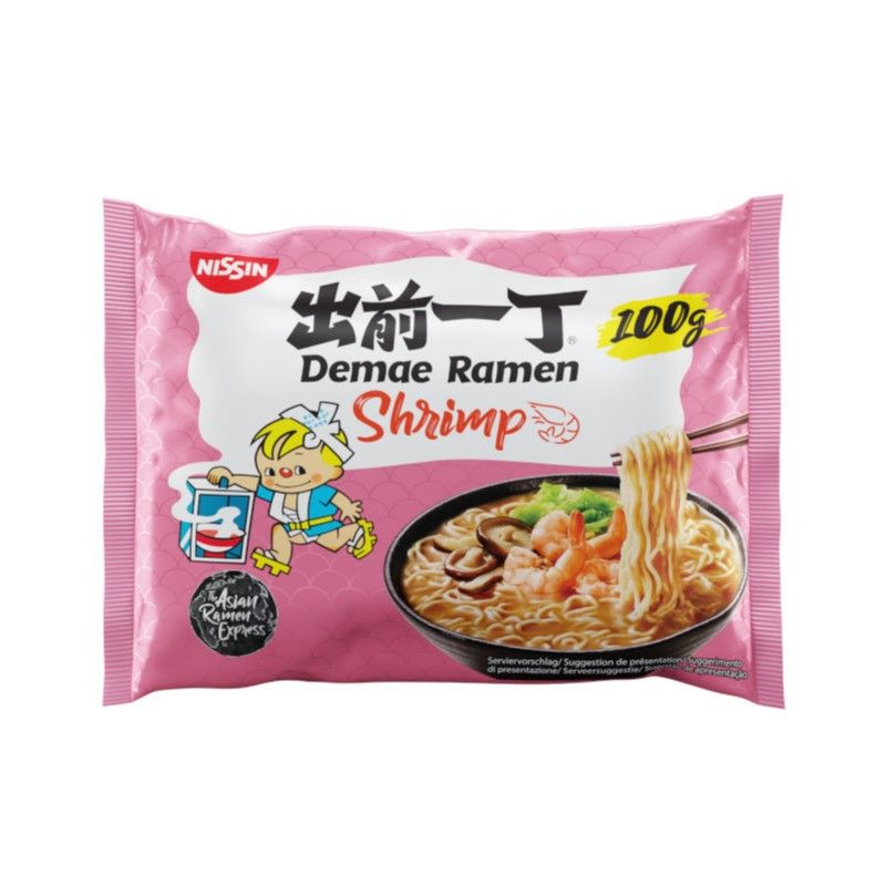 NISSIN DEMAE RAMEN SHRIMP NOODLES 100G